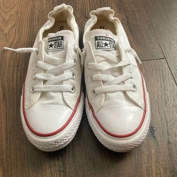 Converse Cream and Blue Sneakers - Picture 2 of 5